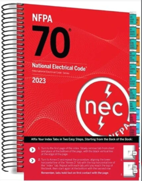 NFPA 70 National Electrical Code 2023 Edition Spiralbound with Tabs | NFPA 70 2023
